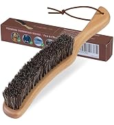 Lint Brush for Clothes with 100% Soft Horse Hair Bristle, Large Beech Wood Handle, Lint Remover f...