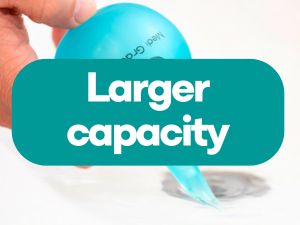 larger capacity of the ear bulb syringe