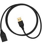 USB Extension Cable 6FT, USB A 3.0 High Speed Data Transfer Extender Cord Adapter Type-A Male to ...