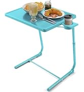 HUANUO Adjustable TV Tray Table - TV Dinner Tray with Cup Holder on Bed & Sofa, Comfortable Foldi...