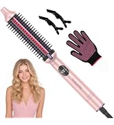 CrazyMar Infrared Thermal Brush,Curly Hair Brush Innovative No-Pull Teeth Design,Create Wolf Cut ...