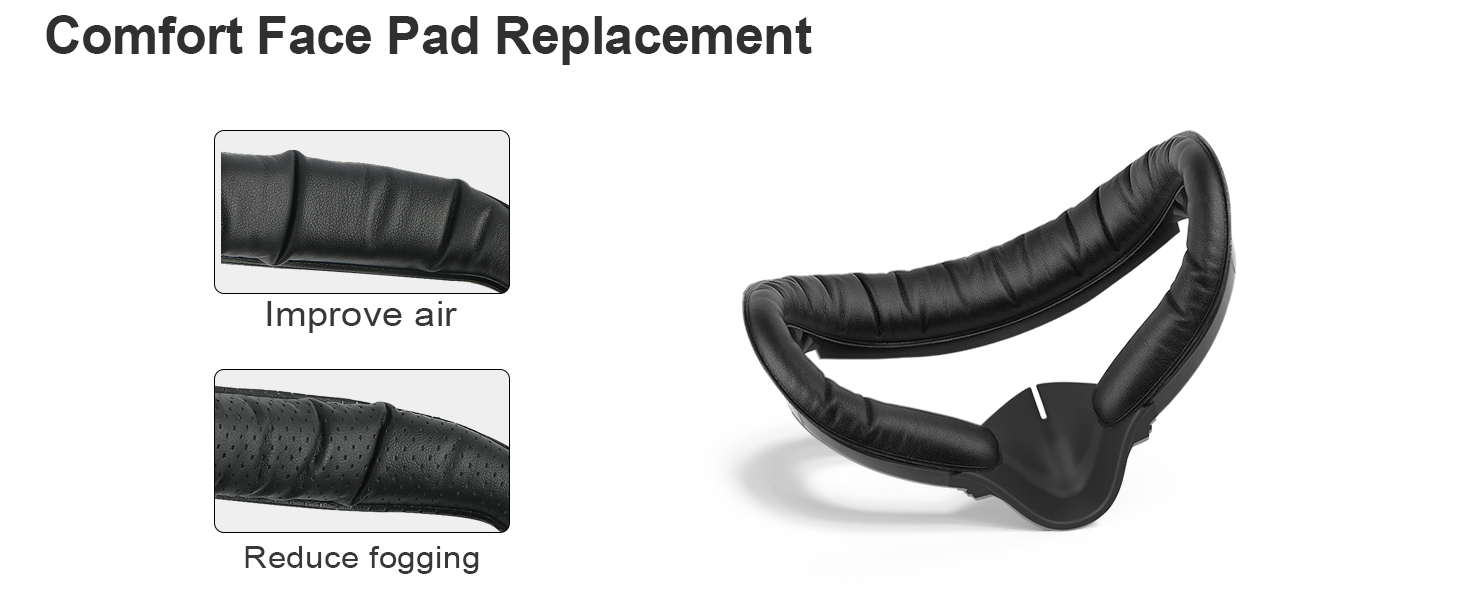 VR Facial Interface for Oculus Quest 2 Face Pad Replacement, Face Cushion Pad