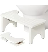 Osivaes 7 Inch Bamboo Toilet Stool Squat Adult, Foldable Squatting Potty Stool for Adults, Ergono...