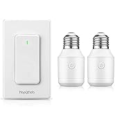 HAPYTHDA Remote Control Light Socket E26/E27 Bulb Base Holder, Wireless Wall Mounted Light Switch...