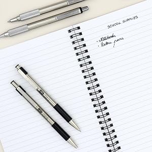 Zebra Pen G-301 retractable gel ink pen close up, available in black and blue ink, 0.7mm point size
