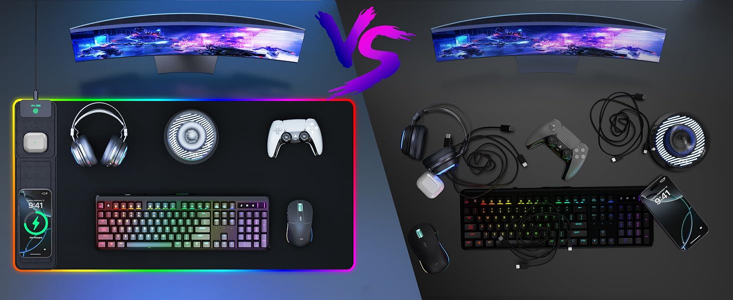 RGB gaming mouse pad