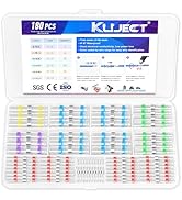 Kuject Heat Shrink Self Solder Wire Connectors Kit 180PCS, Crimpless & Solderless Waterproof Elec...