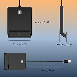 Cryptnox USB Contact Smartcard Reader – Dual Slot | Cross-Platform | ISO7816 Compliant