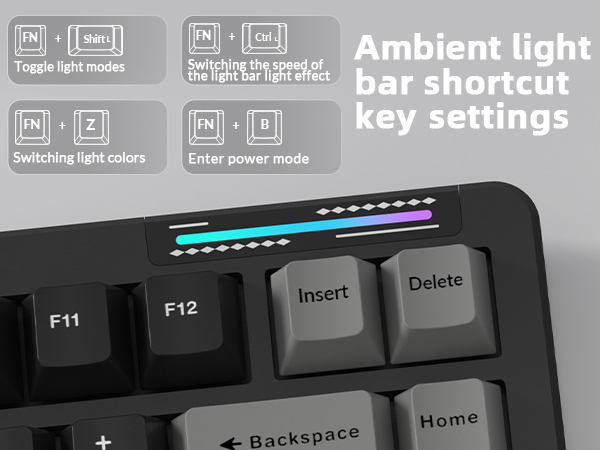 computer keyboard wireless rechargeable keyboard office keyboard light up keyboard rgb keyboard