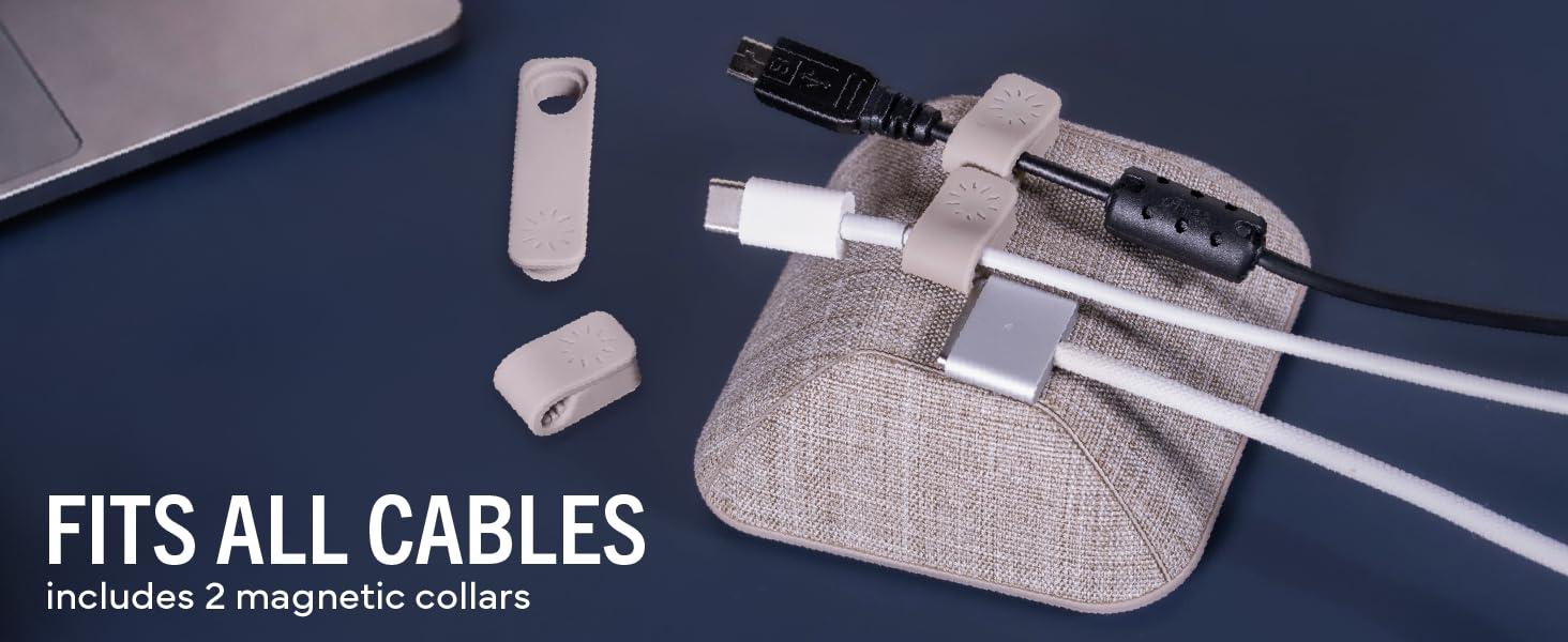 silicone magnetic cable collars included let any cable snap in USB-C HDMI replaces cable clips strap