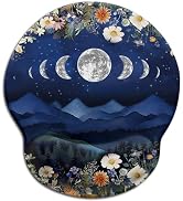 LIMKRIAN Ergonomic Mouse Pad with Wrist Rest, Moon Mountain Mouse Pad Gaming Mousepad with Non-Sl...