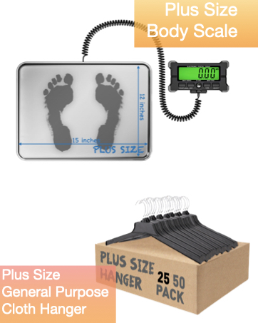 Urby Plus Size Body Scale and Plus Size Cloth Hangers