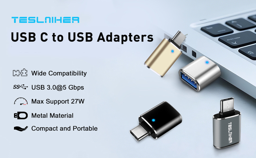 teslniher usb c to usb adapters
