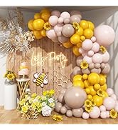 Mustard Yellow and Beige Balloon Garland Kit, Pastel Yellow Cream White Sand Nude Tan Neutral Sun...