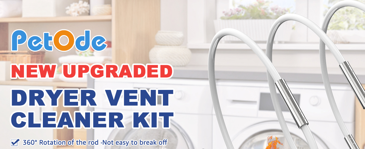 PetOde new upgrade dryer vent cleaning kit