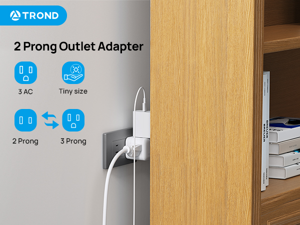 2 prong outlet adapter