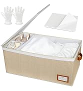 Wedding Dress Storage Box, Wedding Dress Preservation Box with Divider, Foldable Organizer with 1...