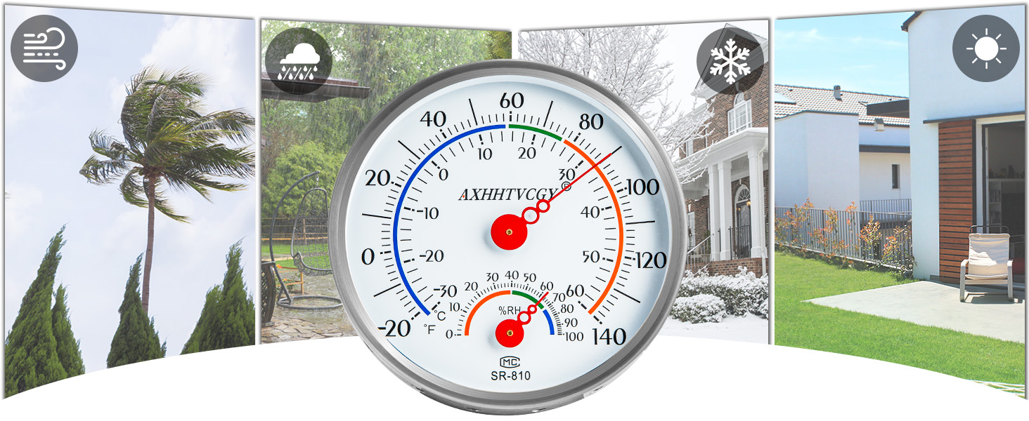room thermometer indoor;outdoor thermometers for patio;thermometer and humidity gauge