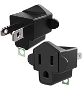ETL 3 Prong to 2 Prong Adapter Polarized Grounding Converter JACKYLED 3-Prong Adapter Converter F...