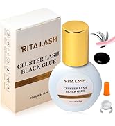 Lash Cluster Glue Waterproof Lash Glue for Eyelash Clusters Long Lasting Black Eyelash Adhesives ...