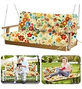 GZXAGZJ Porch Swing Cushions Outdoor 60 inch Waterproof Thicken 5" Swing Cushions Replacement wit...