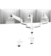 MOUNTUP Triple Monitor Stand Mount - 3 Monitors Desk Mount for Computer Screens Up to 27 inch, Tr...