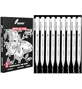 GETHPEN White Gel Pens - Fine, Medium & Bold Tip Ink Pens for Journaling, Art, or Drawing- For Ho...