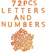 Harsgs 72 PCS Iron on Letters Numbers Patches, Embroidered Patches Letters A-Z Numbers 0-9 Appliq...