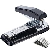 M&G Desktop Stapler Portable Stapler with 25 Sheet Capacity, 360 Rotation Design, Two Binding Mod...