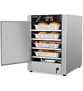 ROVSUN 4-Tier Pizza Warmer Hot Box Food Warmer w/Removable Shelves Water Tray, Pretzel Warmer Hot...