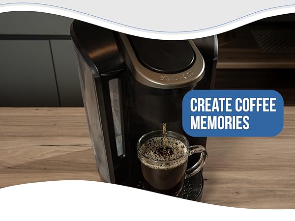 Coffee machine brewing coffee into cup