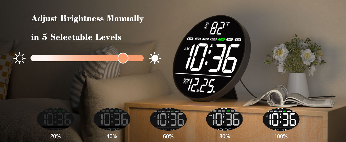 glows in the dark wall clock