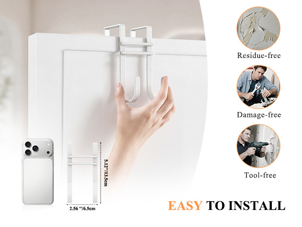 Over The Door Double Hanger Hooks
