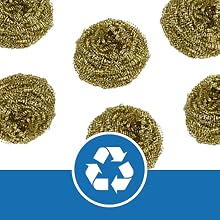Reusable with refillable brass coils cleaners