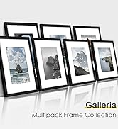 Picrit 11x14 Picture Frame Set of 7, Display 8 x 10 with Mat or 11 x 14 Without Mat, Photo Frames...