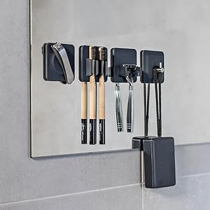 harvey toothbrush holder bathroom mirror silicone organizer