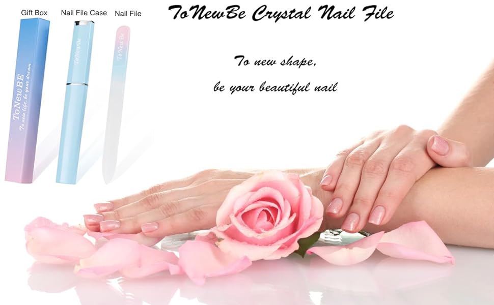 crystal glass nail file