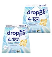 Dropps 4-in-1 Plus Oxi Crisp Breeze Power Biobased Laundry Detergent Pods (38 Pods) - Chlorine-Fr...