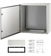 VEVOR NEMA Steel Enclosure, 24 x 24 x 12'' NEMA 4X Steel Electrical Box, IP66 Waterproof & Dustpr...