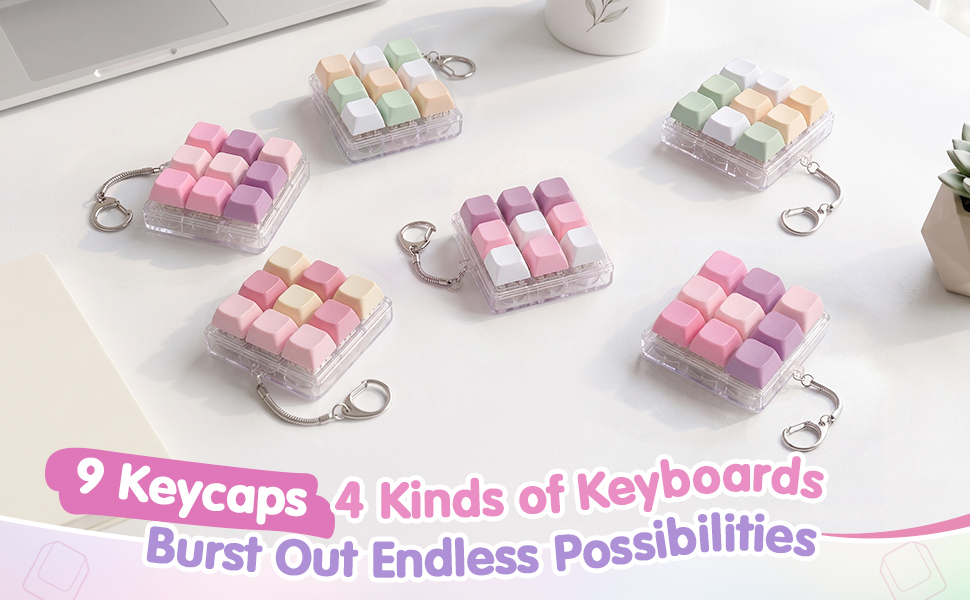 9 Keycaps 4Kinds of Keyboards Burst Out Endless Possibilities