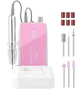 Makartt Nail Drill Professional: 60W 35000RPM Electric Nail File with Coreless Motor, 2 in 1 Desk...