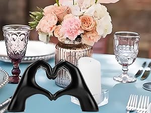Wedding Decor Heart Hand Statues