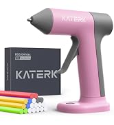 Katerk Cordless Hot Glue Gun Kit, 30s Fast Heating, Mini Glue Gun with 20 Glue Sticks, Compact & ...