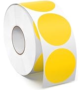 Meitaat 1.5 Inches Yellow Circle Stickers Roll 1000 PCS, Self-Adhesive Vinyl Round Color Coding L...