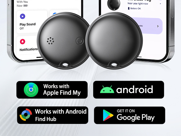 Works with Apple Find My & Google Find Hub