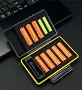 AA AAA Battery Storage Case Holder with Battery Tester, Battery Organizer Container for 8 Double ...