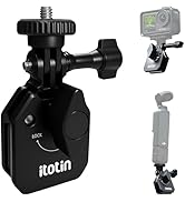 Motorcycle Windshield Clip Mount for Action Camera, Aluminum Motorbike Windshield Clamp for Insta...