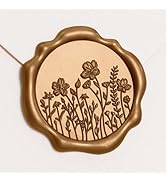 UNIQOOO Wildflower Wax Seal Stickers - Floral Wedding Invitation Envelope Seal Sticker, 50 Pcs Se...