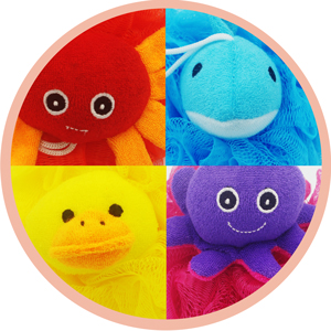 animal colorful puff