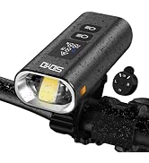SIUYIU Rechargeable Bike Lights - Dual Color LED Beads 1600LM, 5200mAh Bike Light for Night Ridin...